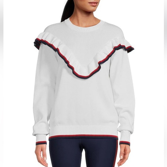 The Upside Sweaters - NEW The Upside Columbia Boo Frill Knit Top Cotton Sweater Sz M
